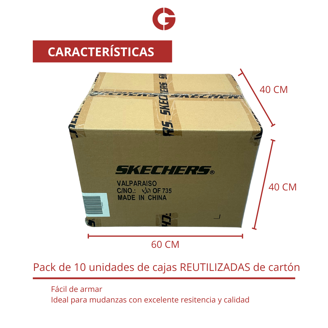 Cajas de cartón Pack 10 unidades 43x50x36 cm - Seminuevas